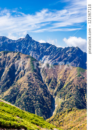 View of Mt. Yari and the Kitakama Ridge from Mt. Higashitenjo, Northern Alps, Mt. Daitenjo Panorama Ginza Traverse View of Mt. Yari and the Kitakama Ridge from Mt. Higashitenjo, Northern Alps, Mt. Daitenjo Panorama Ginza Traverse 121367118