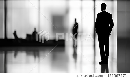 Professional Business Leader Overseeing Team Performance Review in Office Environment 121367371