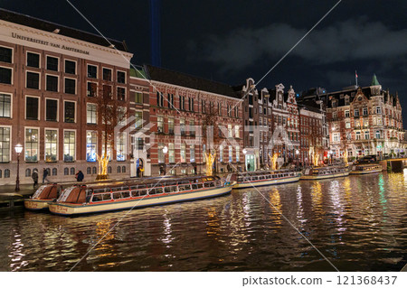 night time in amsterdam night time in amsterdam 121368437