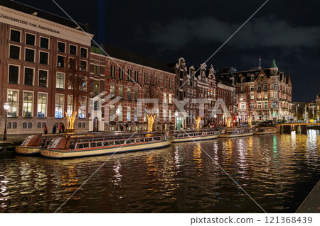 night time in amsterdam night time in amsterdam 121368439