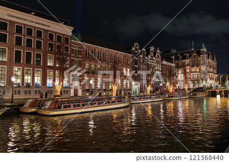 night time in amsterdam night time in amsterdam 121368440