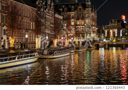 night time in amsterdam night time in amsterdam 121368443
