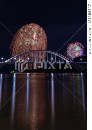 Imari Bay Fireworks over the Imari Bay Bridge Imari Bay Fireworks over the Imari Bay Bridge 121368447