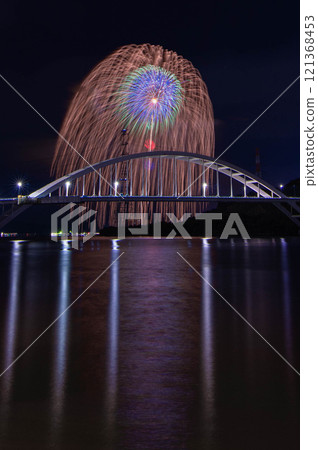 Imari Bay Fireworks over the Imari Bay Bridge Imari Bay Fireworks over the Imari Bay Bridge 121368453