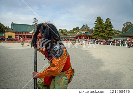 平安神宮節分、Oiyan 儀式、惡魔和金棒 121368476