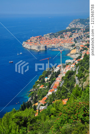 Spectacular view of Dubrovnik from Mount Srd Spectacular view of Dubrovnik from Mount Srd 121368788