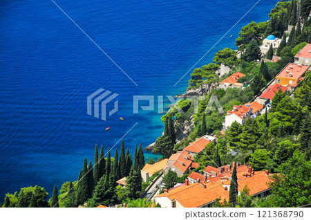 Spectacular view of Dubrovnik from Mount Srd Spectacular view of Dubrovnik from Mount Srd 121368790