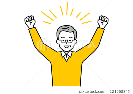 老人對萬歲感到滿意 121368845