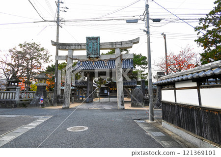 [山口縣萩市] 濱崎傳統建築群保護區/住吉神社鳥居 121369101