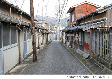 A landscape with wooden telegraph poles remaining A landscape with wooden telegraph poles remaining 121369107
