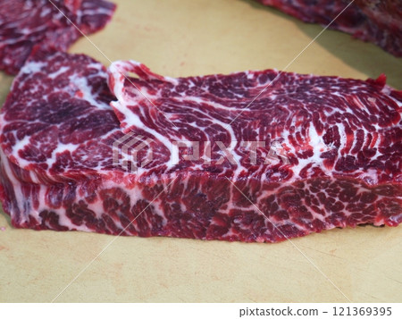 Fish shop in the market (whale meat) Fish shop in the market (whale meat) 121369395