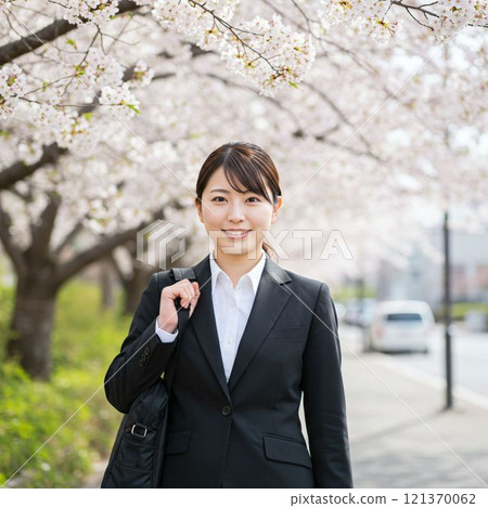 一位20多歲的女商人，剛畢業，對工作充滿希望。 121370062