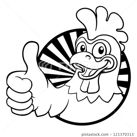 Chicken Cartoon Rooster Cockerel Bird Mascot 121370313