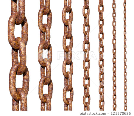 rusty chain isolated rusty chain isolated 121370626