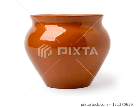 new ceramic pot isolated 121370639