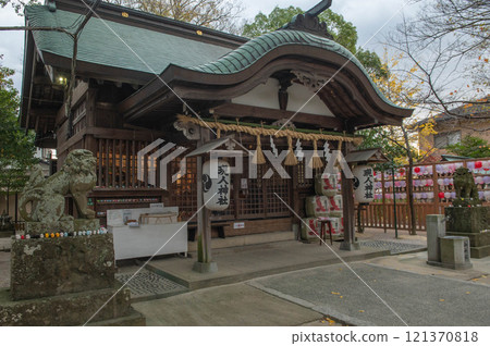 The worship hall of Genjin Shrine (Nakagawa City) 121370818