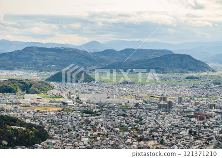 View of Tottori city from the summit of Mount Hisamatsu, south side View of Tottori city from the summit of Mount Hisamatsu, south side 121371210