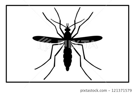 Black silhouettes of mosquito in different poses isolated on white background, The Best Mosquito icon 121371579