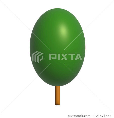 3D tree cartoon isolated background for nature, environment, decoration, element, media and illustration 121371662