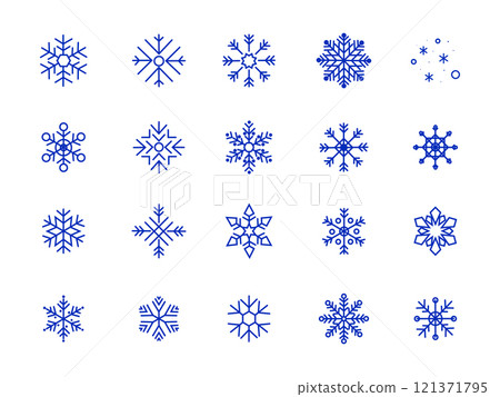 Snowflake icons Snowflake icons 121371795