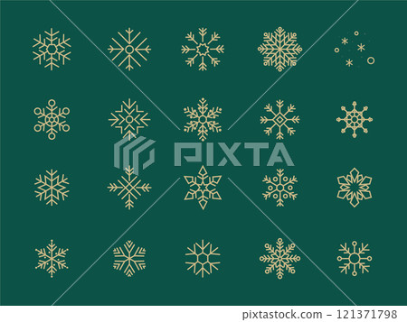 Snowflake icons Snowflake icons 121371798