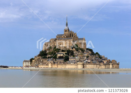 Mont Saint-Michel island at high tide 121373026