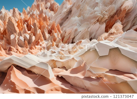 Mountain of stone rich in diverse mineral deposits.AI Generated 121373047