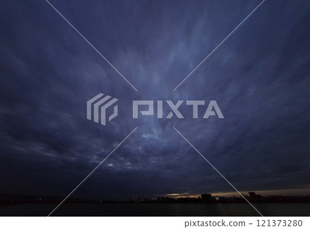 Morning sky with clouds spreading across the sky, spring, ultra-wide angle, sky-focused, 240317am Morning sky with clouds spreading across the sky, spring, ultra-wide angle, sky-focused, 240317am 121373280