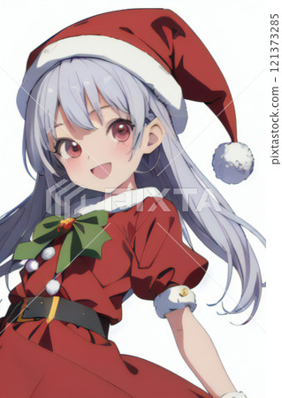 Girl in santa costume 121373285