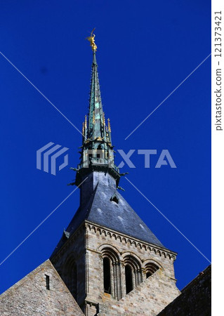 Statue of Archangel Michael at Mont Saint-Michel Abbey 121373421