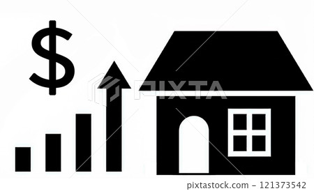 Image of rising real estate prices 121373542