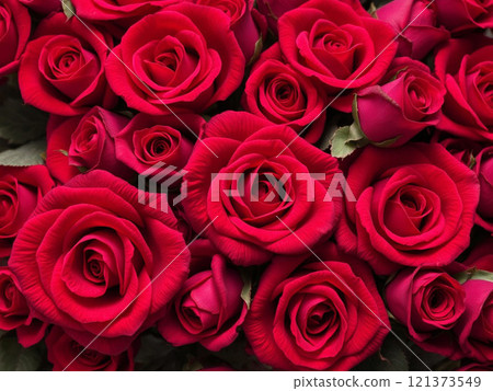 優雅奢華的深紅色玫瑰紋理 121373549