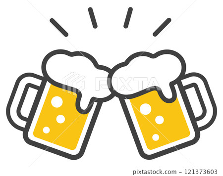 Simple and cute beer illustration Simple and cute beer illustration 121373603