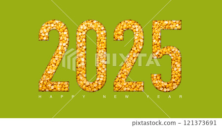 2025 split peas new year concept on a green background concept series 2025 split peas new year concept on a green background concept series 121373691