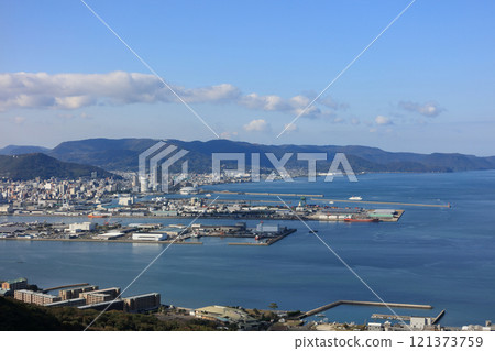View of Takamatsu Port from Yashima (just before the Anabuki Arena Kagawa was completed) 121373759