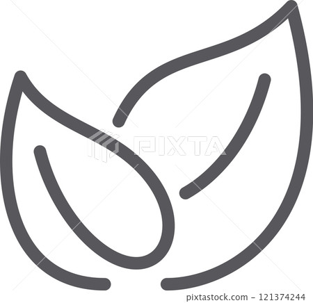 Minimalist line art featuring two overlapping gray leaves, conveying themes of nature, organic products, and eco friendly businesses, enhancing a sense of sustainability and wellness Minimalist line art featuring two overlapping gray leaves, conveying themes of nature, organic products, and eco friendly businesses, enhancing a sense of sustainability and wellness 121374244