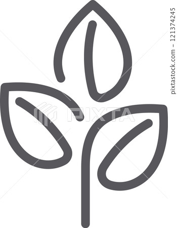 Minimalist vector illustration showcasing growth, nature, and sustainability, perfectly suited for eco friendly projects and organic branding in modern design contexts 121374245