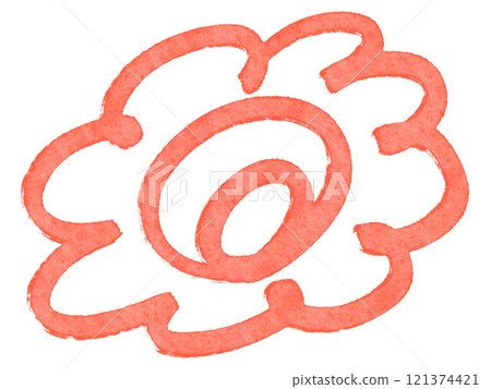 A faintly written red circle mark A faintly written red circle mark 121374421