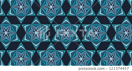 Abstract Kaleidoscope Geometry Psychedelic Art Fabric textile Pattern Background Wallpaper 121374457