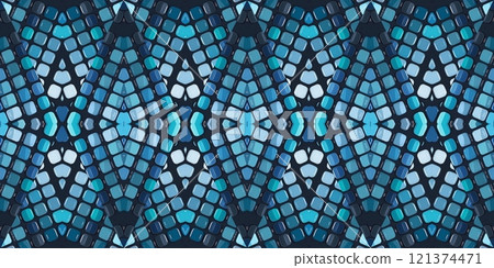 Abstract Kaleidoscope Geometry Psychedelic Art Fabric textile Pattern Background Wallpaper 121374471