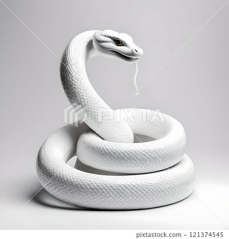 White snake brings good fortune and happiness 121374545