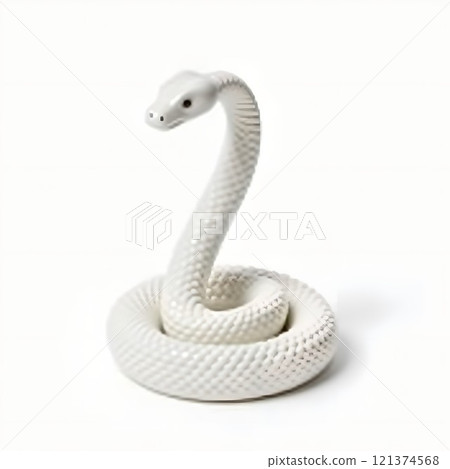 White snake brings good fortune and happiness 121374568