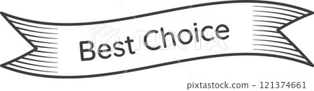 Waving ribbon banner featuring a best choice message, promoting premium quality products and enhancing marketing and advertising campaigns with elegance and professionalism Waving ribbon banner featuring a best choice message, promoting premium quality products and enhancing marketing and advertising campaigns with elegance and professionalism 121374661