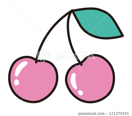 Cute cherries vector illustration. Cherries, fruits Cute cherries vector illustration. Cherries, fruits 121375055