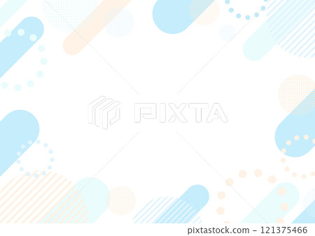 White Day pop geometric pattern background frame material 121375466