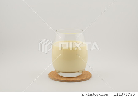 Soy milk on a white background Soy milk on a white background 121375759