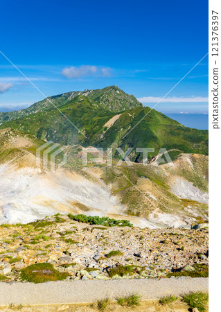 Mount Okudainichi seen from Enmadai (Jigokudani Observatory) Climbing Mount Tsurugi in the Northern Alps 121376397