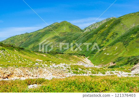 從北阿爾卑斯雷鳥澤登山口看到的奧田日山 攀登劍岳 121376403
