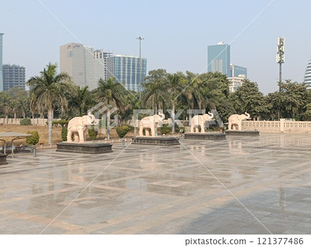 Noida , india- Elephant Statues , A picture of Elephant Statues in noida dec 21 2024 121377486