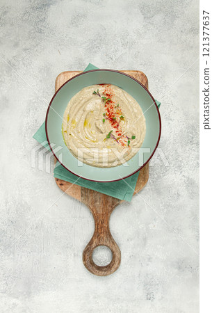 Babaganoush, eggplant appetizer, traditional Lebanese cuisine, homemade, no people, Babaganoush, eggplant appetizer, traditional Lebanese cuisine, homemade, no people, 121377637